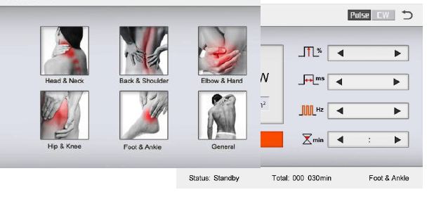 Physiotherapy laser